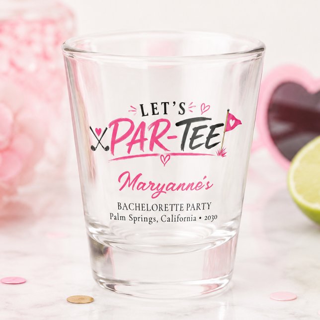 Let's Par Tee Junggesellinnenabschied Schnapsglas (Von Creator hochgeladen)