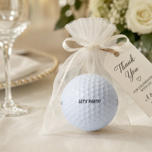 "Let's Party!" Lustige Golfplatz-Hochzeitsgeschenk Golfball