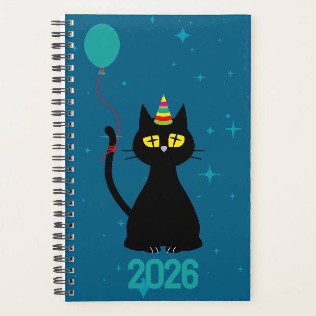 LET'S PARTY! - Planificateur Chat Noir Tipsy (Devant)