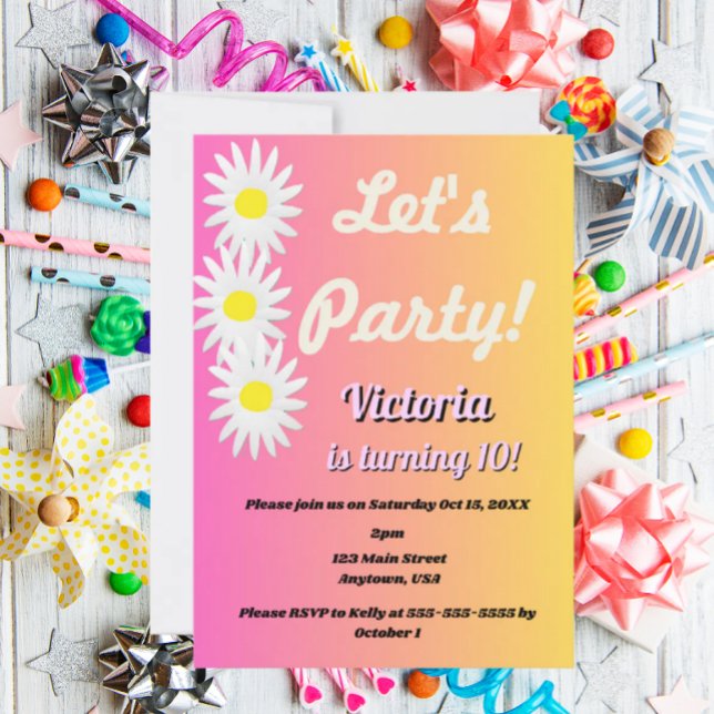 Let's Party Tween Invitation Einladung (Von Creator hochgeladen)