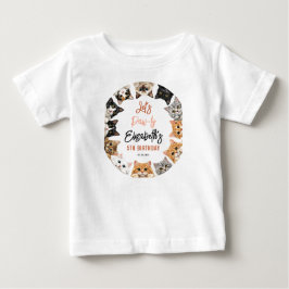 Let's Pawty Katze 5. Geburtstag | Individueller Ge Baby T-shirt