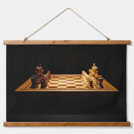 Let's Play Chess Wandteppich Mit Holzrahmen