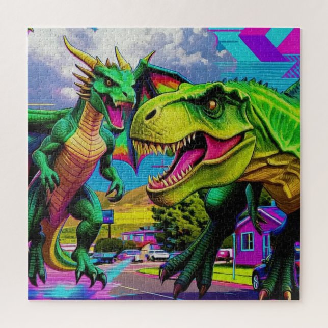 Lets Play - Green Dragon and Dinosaur (Vertikal)