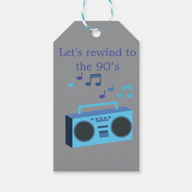Let's rewind to the 90's geschenkanhänger (Vorderseite)