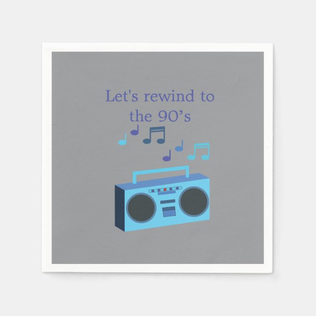 Let's rewind to the 90's serviette (Vorderseite)