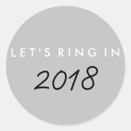 "Let's ring in" Silvestersticker Runder Aufkleber