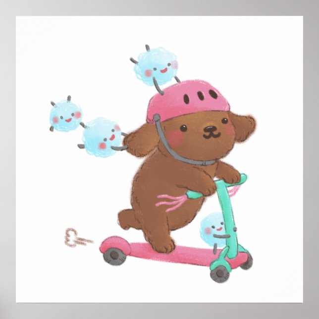 Let's Roll Illustration Poster (Vorne)