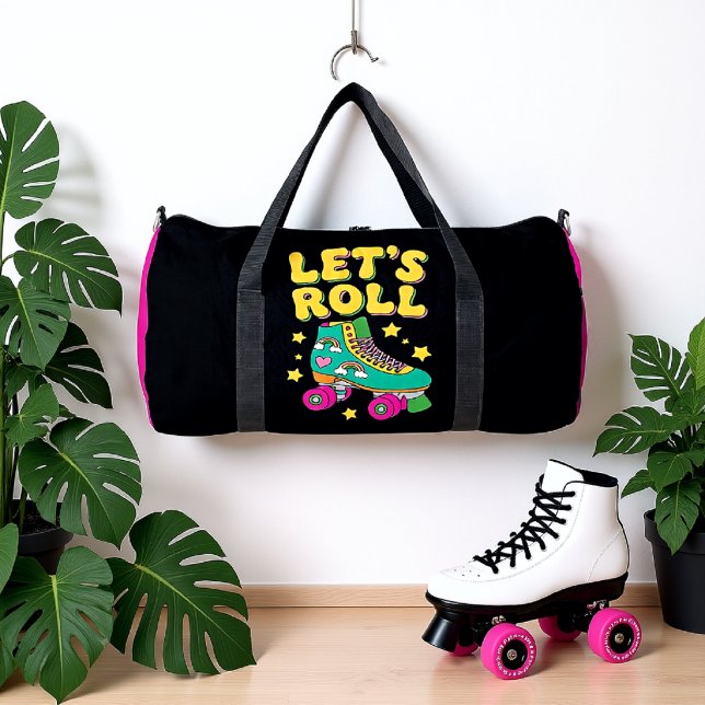 Let's Roll Retro-Rollschuh Duffle Bag (Von Creator hochgeladen)