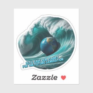Let's save our planet for the future generation aufkleber