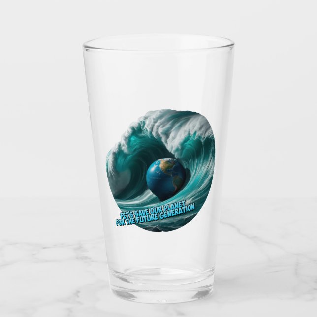 Let's save our planet for the future generation glas (Vorderseite)
