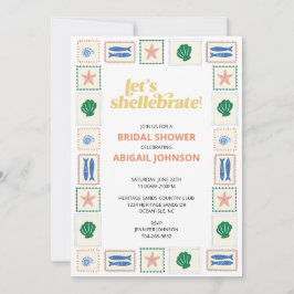 Let's Shellabrate Seashell Bridal Shower Einladung