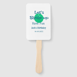 Let's strike up have fun green ball birthday name fächer