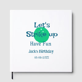 Let's strike up have fun green ball birthday name gästebuch