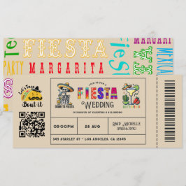 "Let's Taco Bout It" Mexican Fiesta Wedding Ticket Einladung