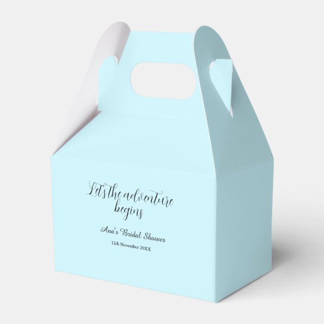 lets the adventure begins bridal shower add name d geschenkschachtel (Vorderseite)