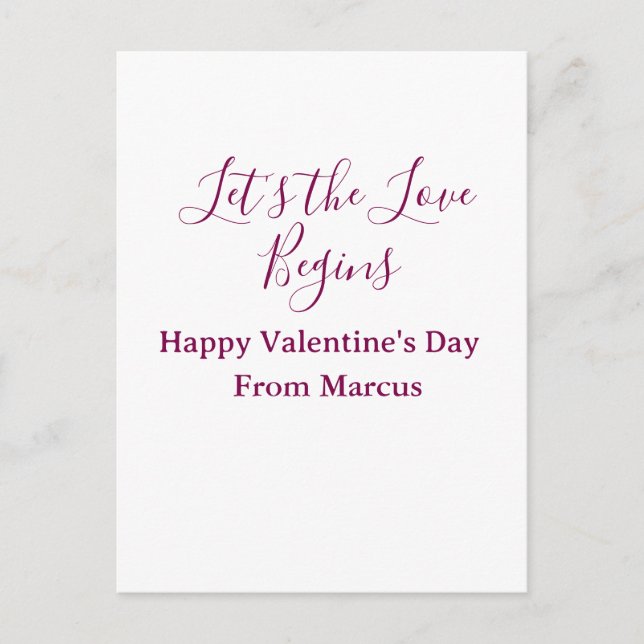 lets the fun begins happy new year name year simpl postkarte (Vorderseite)