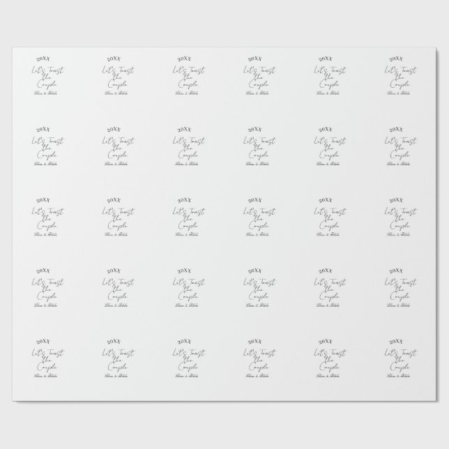 Let's toast the couple engagement wedding party ye geschenkpapier (Flach)