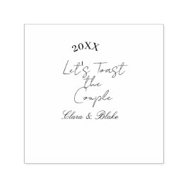 Let's toast the couple engagement wedding party ye permastempel