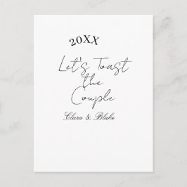 Let's toast the couple engagement wedding party ye postkarte