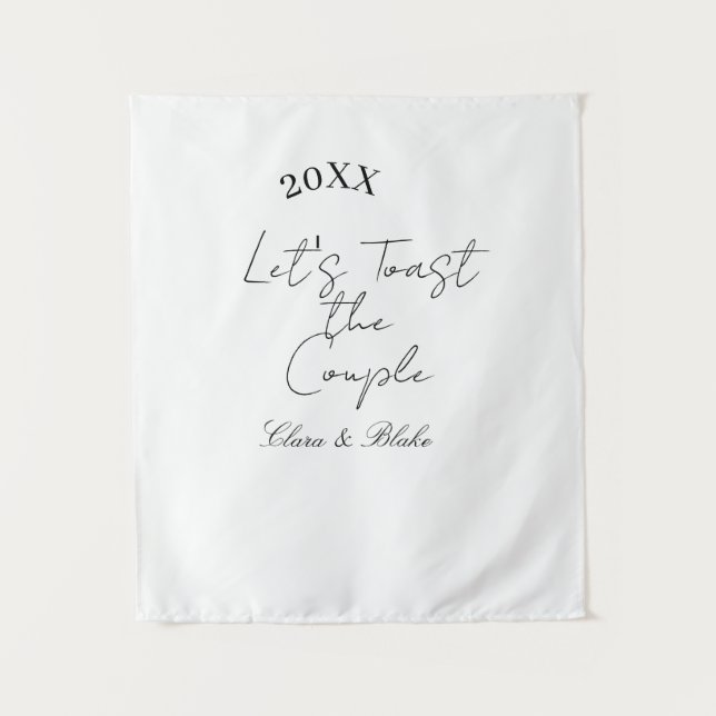 Let's toast the couple engagement wedding party ye wandteppich (Vorderseite)