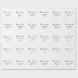 Let's toast to engagement party name date elegant  geschenkpapier