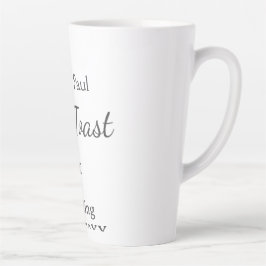 Let's toast to wedding add name date simple couple milchtasse