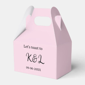Let's toast to wedding engagement name letter pink geschenkschachtel