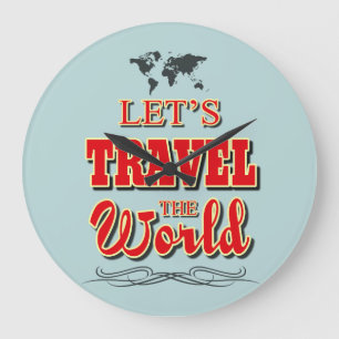 Let's travel the world große wanduhr