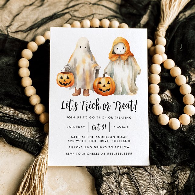 Let's Trick or Treat Kids Halloween Party Einladung (Von Creator hochgeladen)