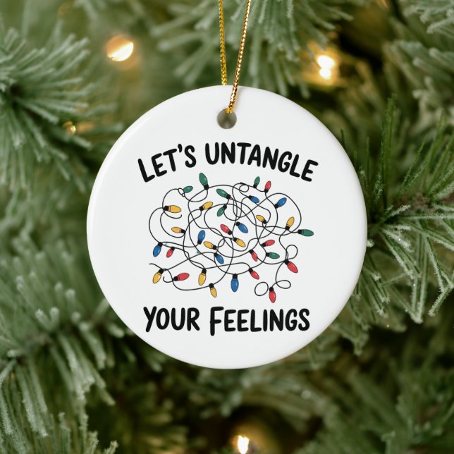 Let's Untangle Your Feelings School Counselor  Keramik Ornament (Baum)