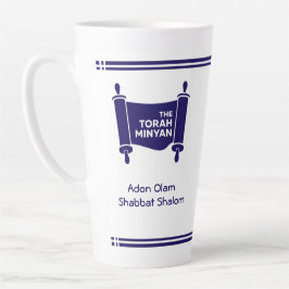 LETTE: TORAH MINYAN, ADON OLAM SHABBAT SHALOM 17oz Milchtasse