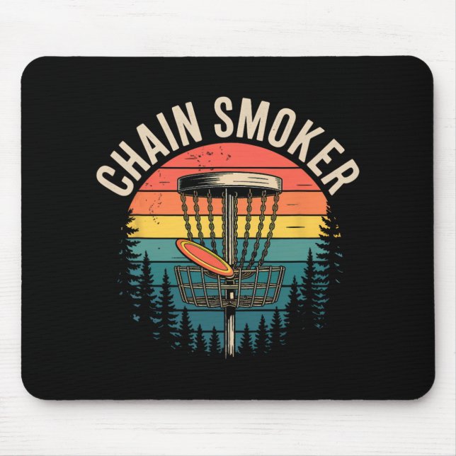Lettensucher Lustiger Disc Golf Baum Ketten Frisbe Mousepad (Vorne)