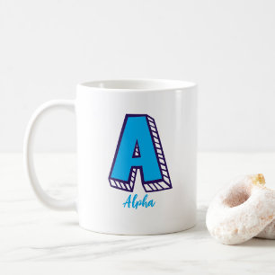 Letter A Alpha NATO Buchstabiertafel Kaffeetasse