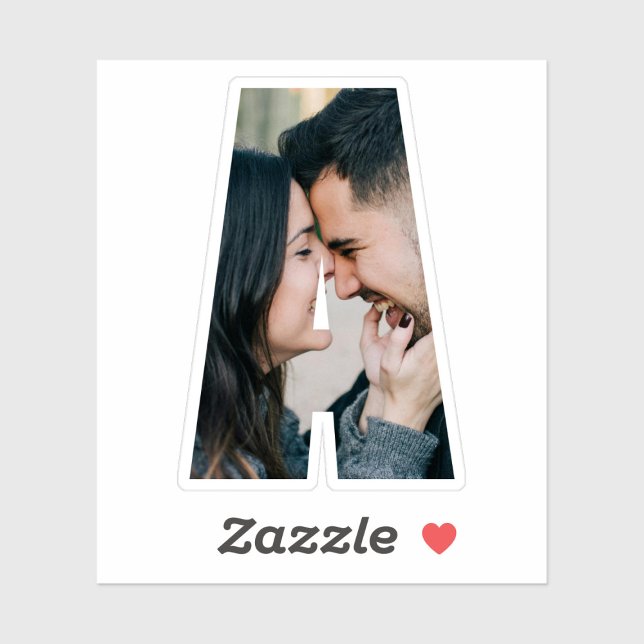 Letter A Alphabet & Photo Custom-Cut Vinyl Sticker (Von Creator hochgeladen)