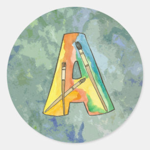 Letter A Art Sticker