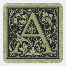Letter A First Letter Monogram