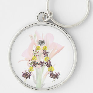 Letter A Flower Keychain Schlüsselanhänger
