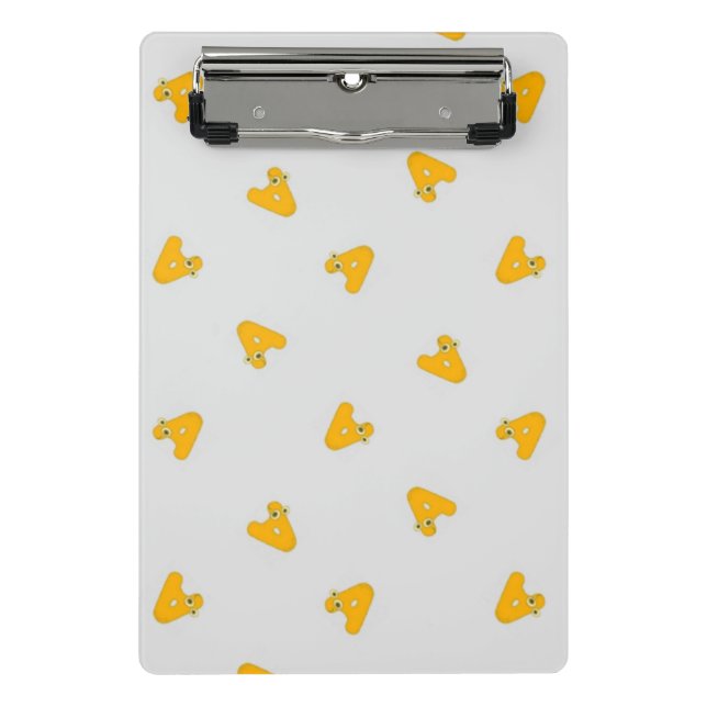Letter A grau Mini Klemmbrett (Vorderseite)