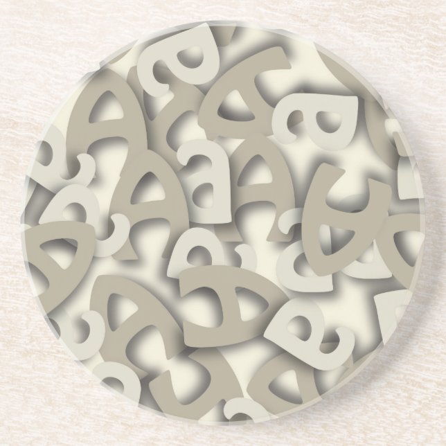 Letter A Gray Untersetzer (Vorne)