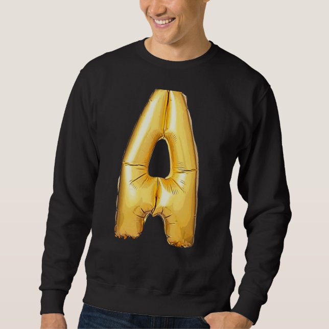 Letter A Hauptstadt Alphabet Camouflage Initial 1 Sweatshirt (Vorderseite)