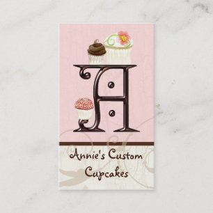 Letter A Monogram Desserery Business Cards Visitenkarte