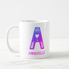 Letter A Monogram Name Kids Kaffeetasse