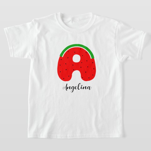 Letter A Name T - Shirt, Individuelle Name Waterme T-Shirt (Ablage )