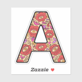 Letter A Pattern Custom-Cut Vinyl Sticker