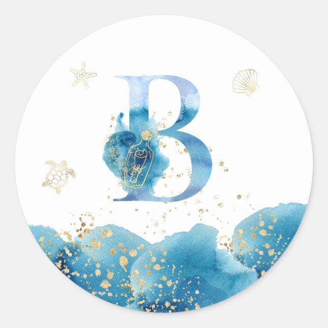 *~* LETTER B - Aufkleber für den Meeresstrand (Vorderseite)