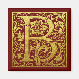 Letter B First Letter Imitat Gold Magnet