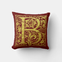 Letter B First Letter Imitats Gold und Rot