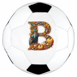 Letter B in Thanksgiving style Fußball