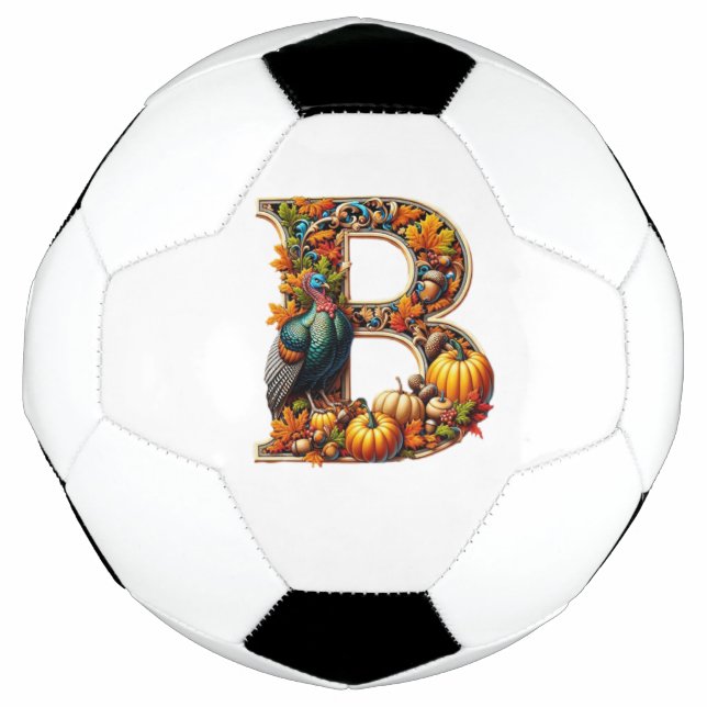 Letter B in Thanksgiving style Fußball (Vorderseite)