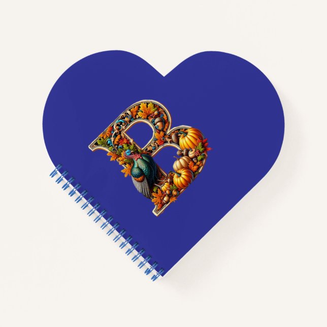 Letter B in Thanksgiving style Notizbuch (Vorderseite)